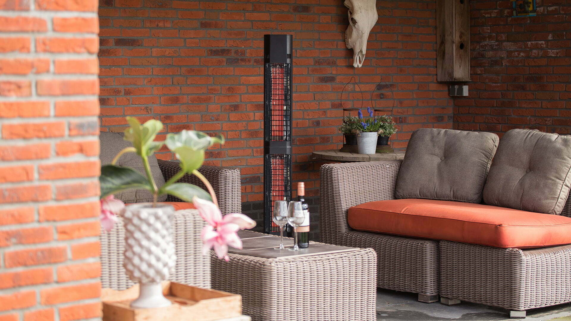 SUNRED Valencia Lounge Donker Staand Zwart 3000 Watt
