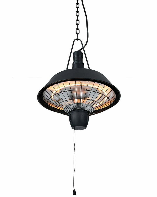 SUNRED Terrasverwarmer Indus Bright hangend zwart 2100 watt