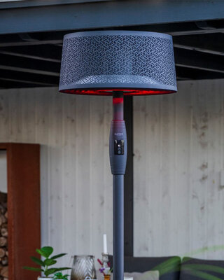 SUNRED Terrasverwarmer Moderna Artix Ultra Slim Staand Zwart 2000 watt