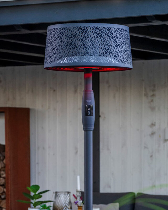 SUNRED Terrasverwarmer Moderna Artix Ultra Slim Staand Zwart 2000 watt