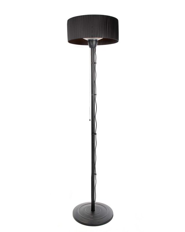 SUNRED Terrasverwarmer Artix Bright Staand Zwart 1500 Watt