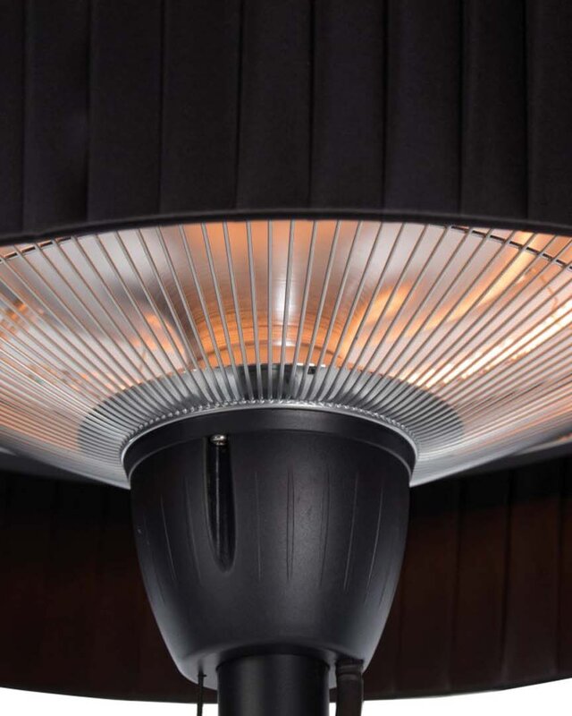SUNRED Terrasverwarmer Artix Bright Staand Zwart 1500 Watt