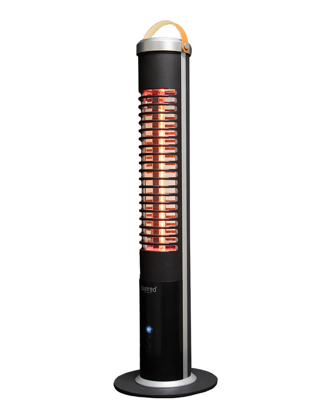 SUNRED Terrasverwarmer Apollo Ultra Slim tafel zwart 1200 watt