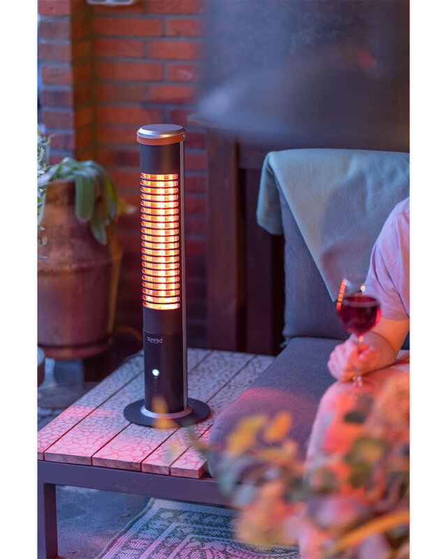 SUNRED Terrasverwarmer Apollo Ultra Slim tafel zwart 1200 watt