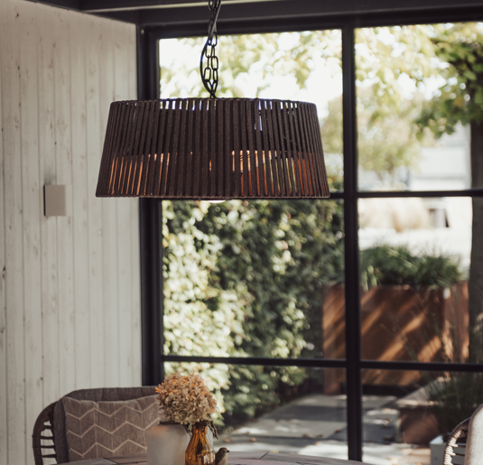 SUNRED Terrasverwarmer Artix Corda Bright Hangend Bruin 1800 Watt