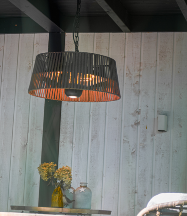 SUNRED Terrasverwarmer Artix Corda Bright Hangend Bruin 1800 Watt