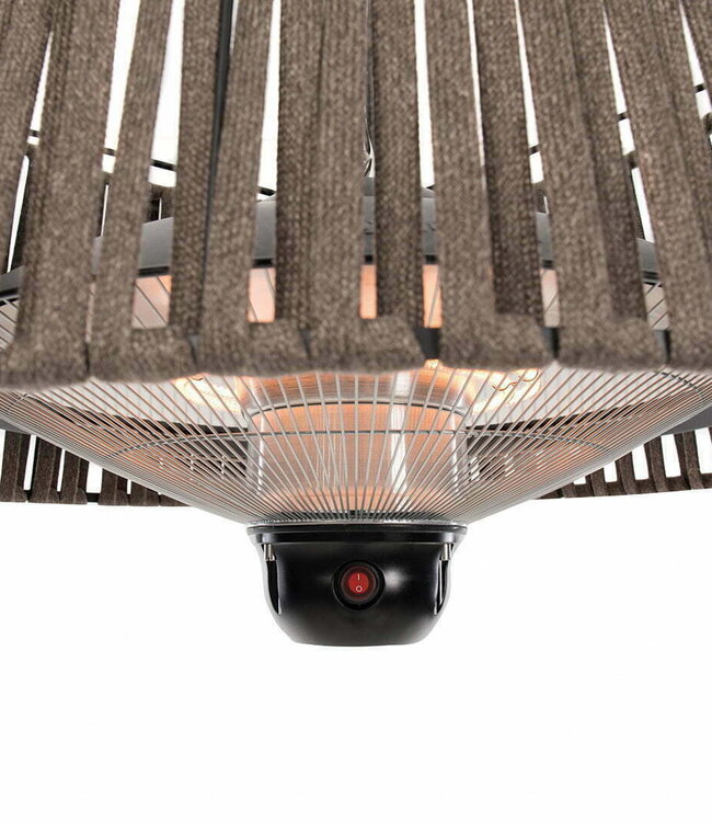 SUNRED Terrasverwarmer Artix Corda Bright Hangend Bruin 1800 Watt