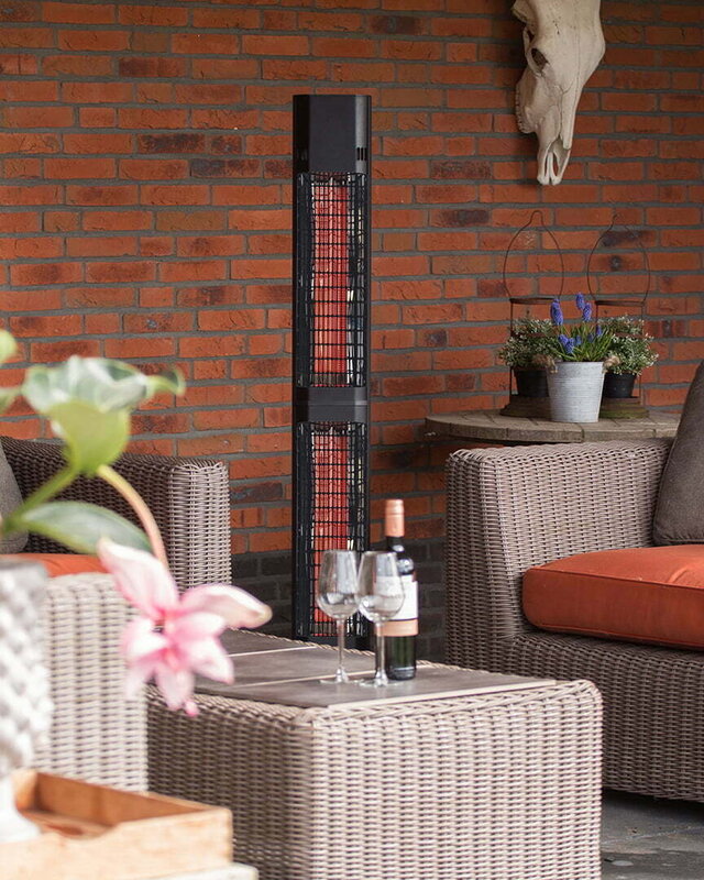 SUNRED Valencia Lounge Donker Staand Zwart 3000 Watt