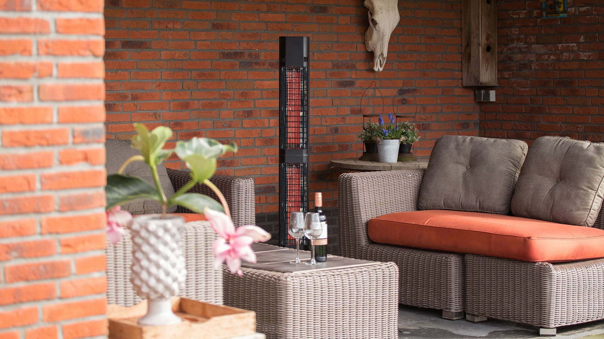 SUNRED Valencia Lounge Donker Staand Zwart 3000 Watt