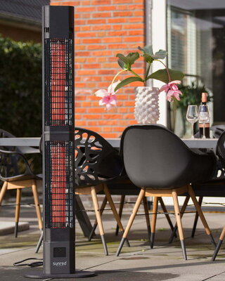 SUNRED Valencia Lounge Donker Staand Zwart 3000 Watt