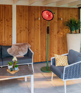 SUNRED Terrasverwarmer Indus Ultra Slim Staand Jadegroen 2100 Watt