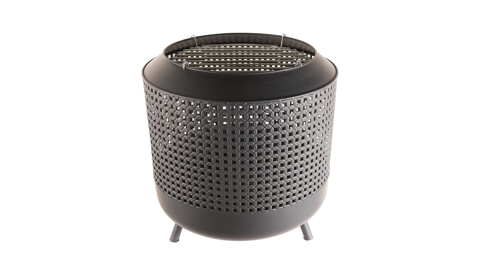 Redfire Midland vuurkorf met BBQ-grill, zwart
