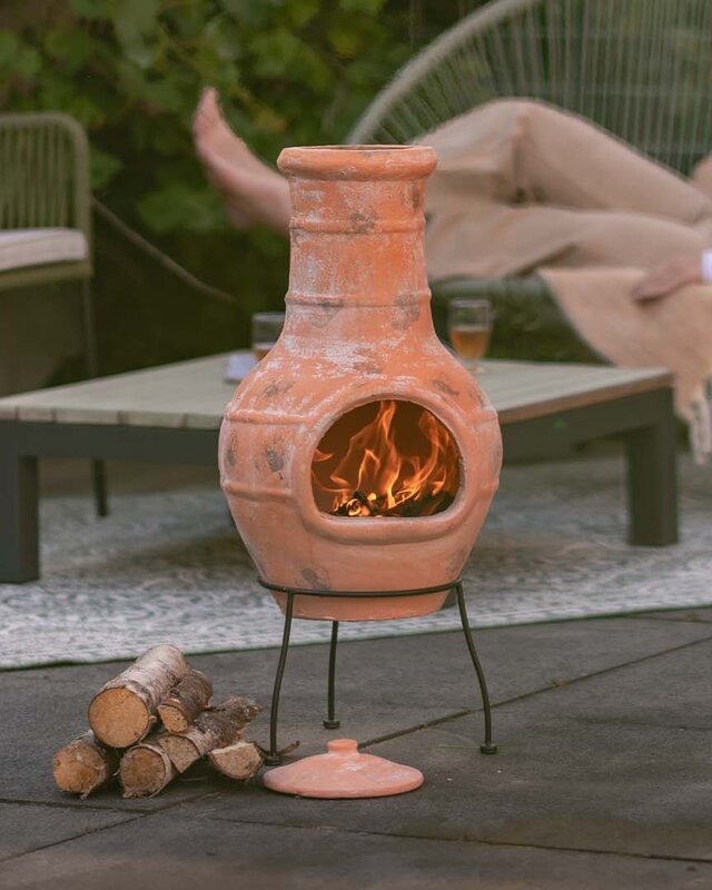 Redfire Chimenea Lima Kleihaard beige H85 x D36 Cm