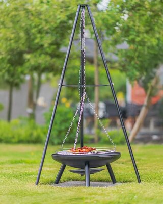 Redfire El Paso Barbecuedriepoot Zwart/Zilver H172 x B108 Cm