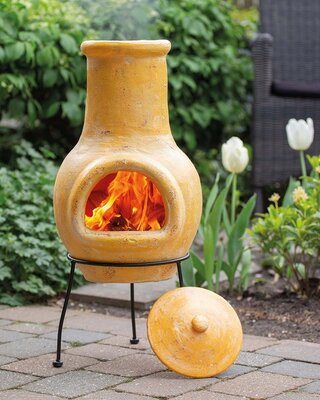 Redfire Tuinhaard Tampico Kleihaard Geel H68 x D31 Cm