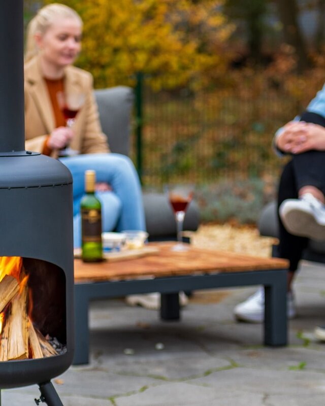 Redfire Fuego Kleine Zwarte Vuurhaard H115 x D30 Cm