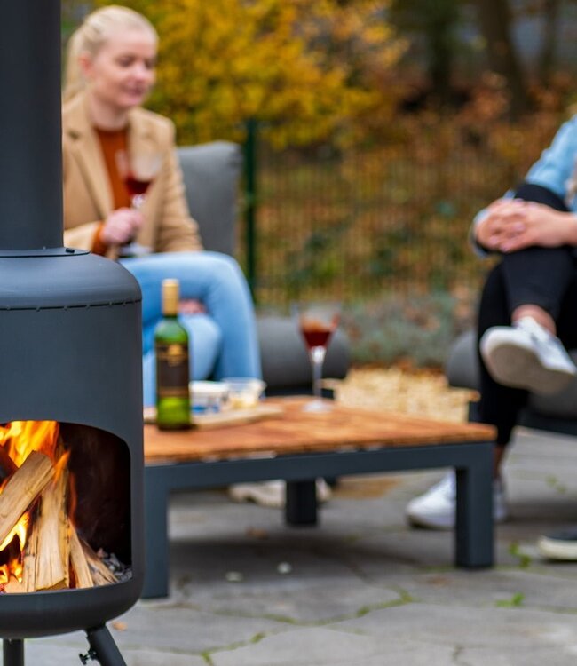 Redfire Fuego Kleine Zwarte Vuurhaard H115 x D30 Cm