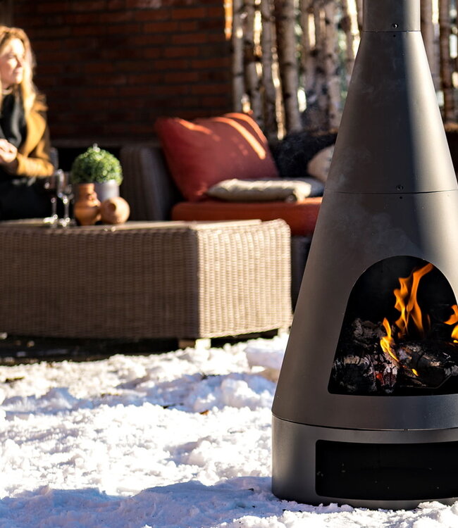 Redfire Kingston Vuurhaard Middelgroot Zwart H120 x D44 Cm