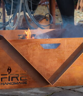 Redfire V Vuurschaal Handgemaakt Roest 67 x 60 x 33 cm