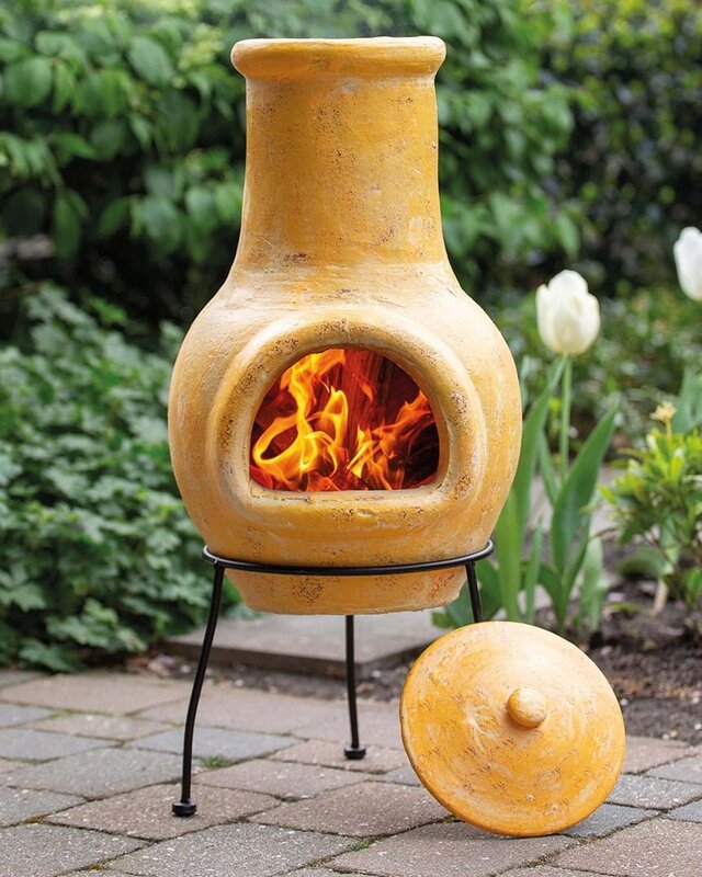 Redfire Tuinhaard Tampico Kleihaard Geel H68 x D31 Cm