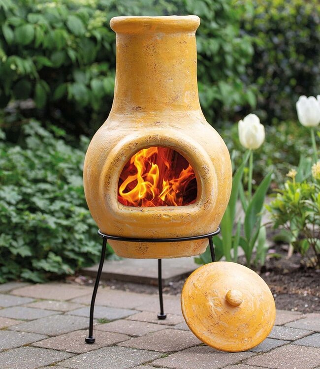 Redfire Tuinhaard Tampico Kleihaard Geel H68 x D31 Cm