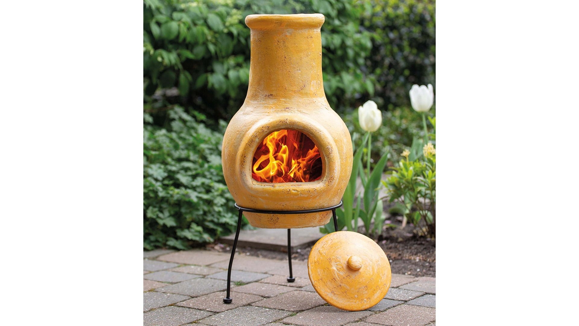 Redfire Tuinhaard Tampico Kleihaard Geel H68 x D31 Cm