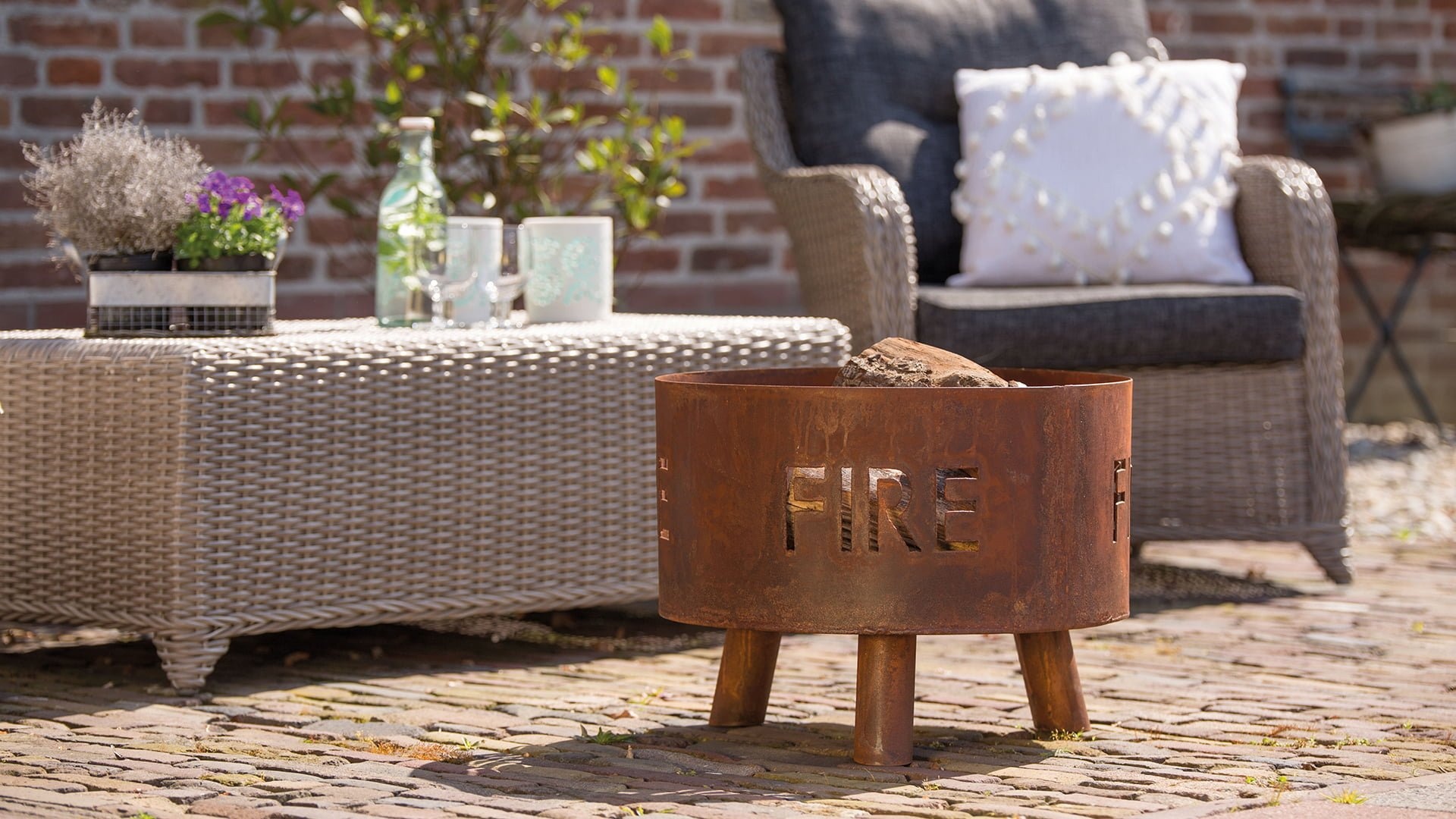 Redfire Fulla Vuurkorf Handgemaakt Roest H39 x D50 Cm