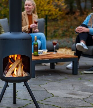 Redfire Fuego Kleine Zwarte Vuurhaard H115 x D30 Cm