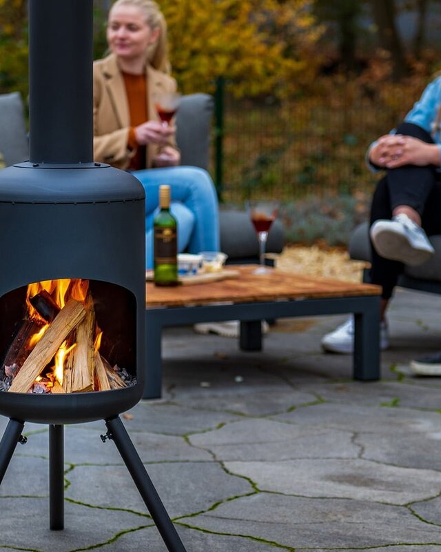 Redfire Fuego Kleine Zwarte Vuurhaard H115 x D30 Cm