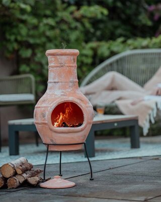 Redfire Chimenea Lima Kleihaard beige H85 x D36 Cm