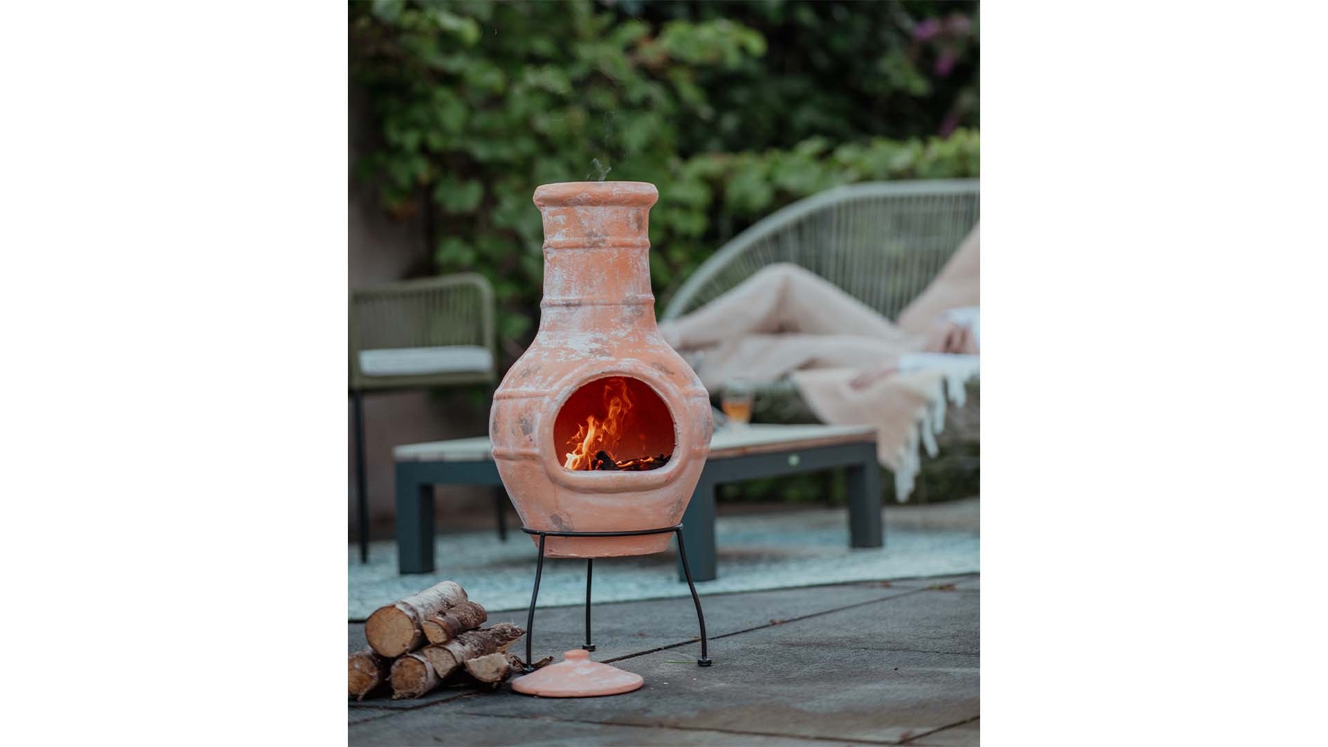 Redfire Chimenea Lima Kleihaard beige H85 x D36 Cm