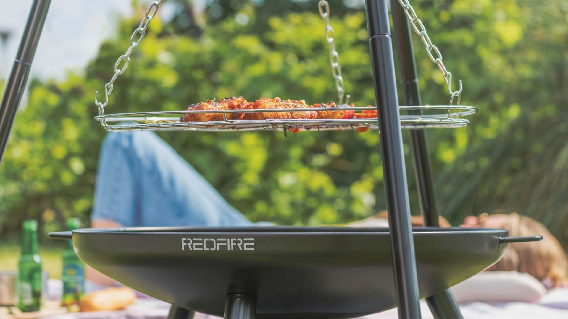 Redfire El Paso Barbecuedriepoot Zwart/Zilver H172 x B108 Cm