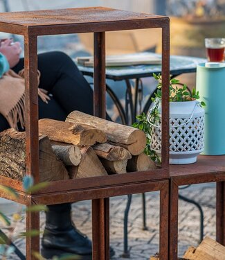 Redfire Hodr Handgemaakt Houtopslagbox 50 cm Roest