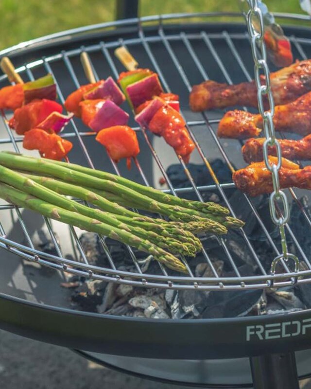 Redfire El Paso Barbecuedriepoot Zwart/Zilver H172 x B108 Cm