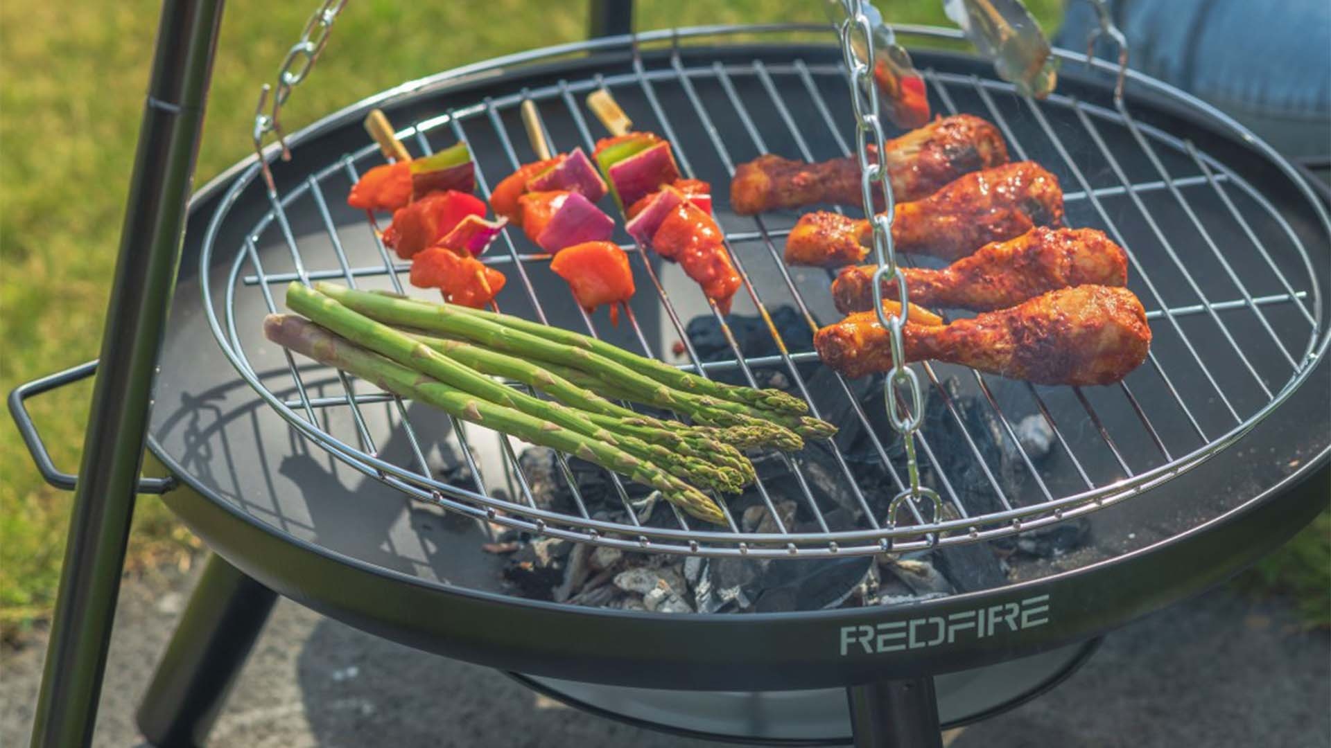 Redfire El Paso Barbecuedriepoot Zwart/Zilver H172 x B108 Cm