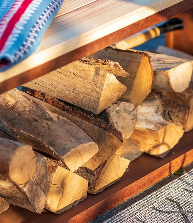 Redfire Tyr Handgemaakt Houtopslagbank 120 cm Roest