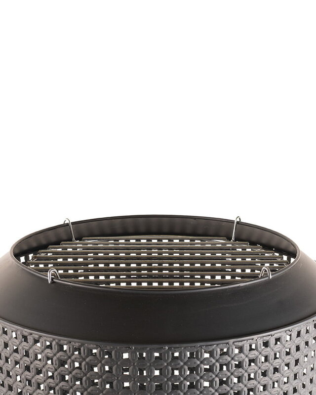 Redfire Midland vuurkorf met BBQ-grill, zwart
