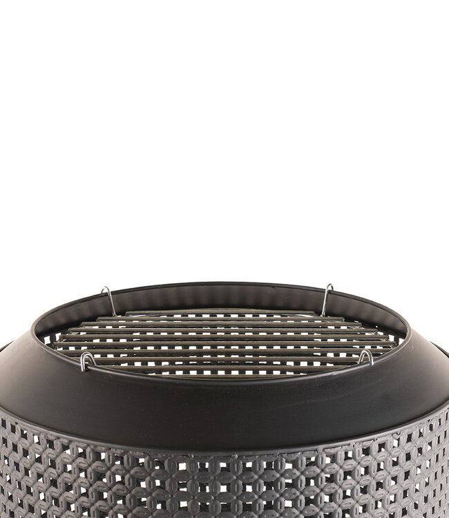 Redfire Midland vuurkorf met BBQ-grill, zwart