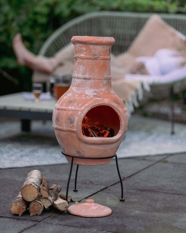 Redfire Chimenea Lima Kleihaard beige H85 x D36 Cm