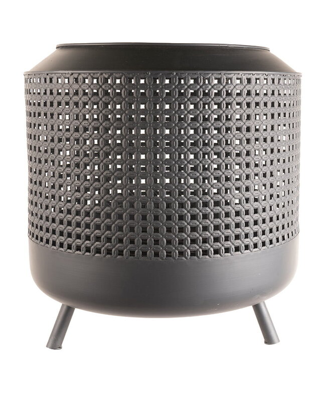 Redfire Midland vuurkorf met BBQ-grill, zwart