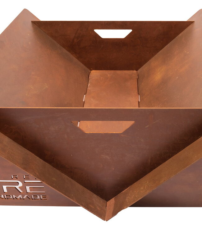 Redfire V Vuurschaal Handgemaakt Roest 67 x 60 x 33 cm