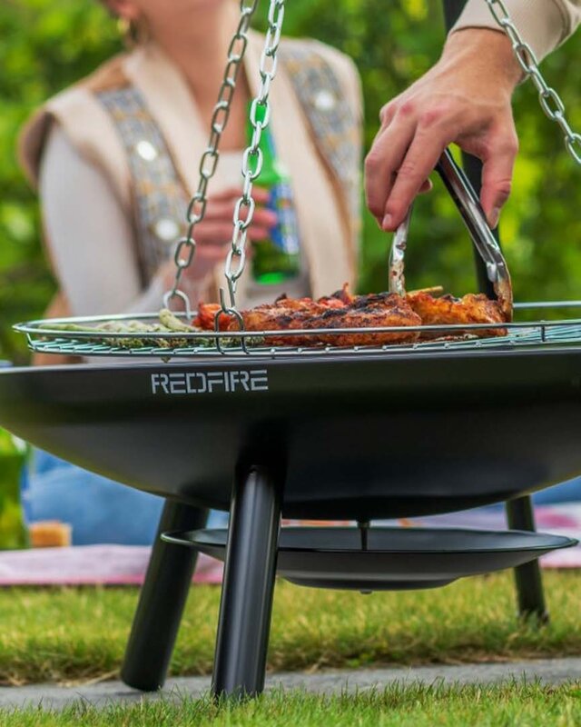 Redfire El Paso Barbecuedriepoot Zwart/Zilver H172 x B108 Cm