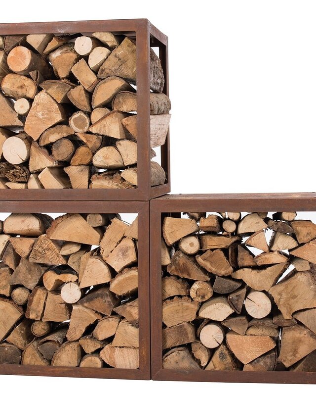 Redfire Hodr Handgemaakt Houtopslagbox 50 cm Roest