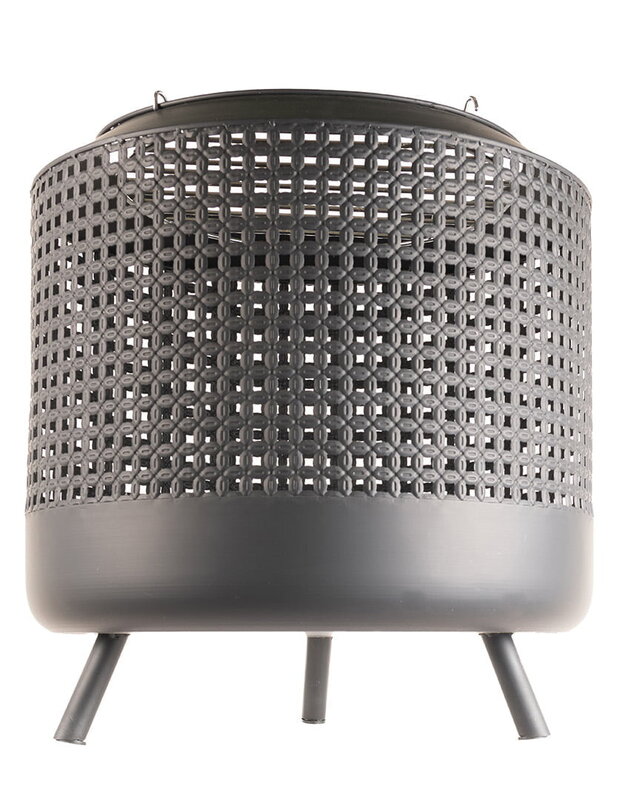 Redfire Midland vuurkorf met BBQ-grill, zwart