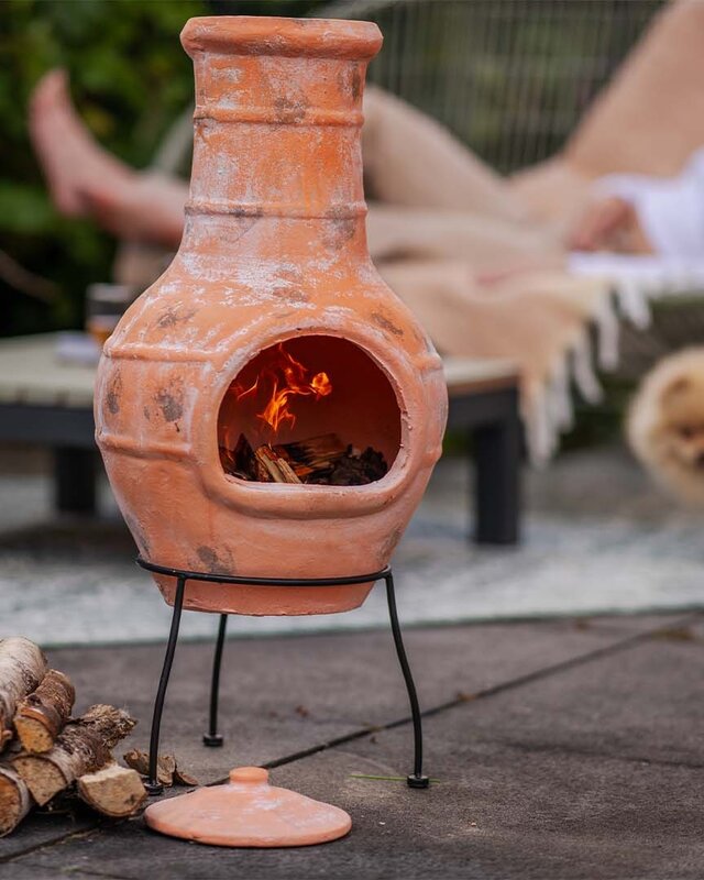 Redfire Chimenea Lima Kleihaard beige H85 x D36 Cm