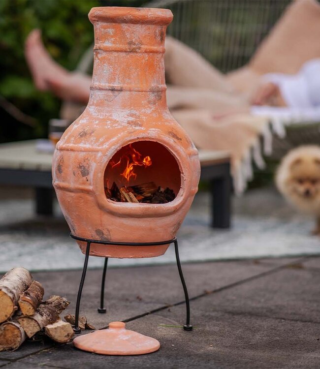 Redfire Chimenea Lima Kleihaard beige H85 x D36 Cm