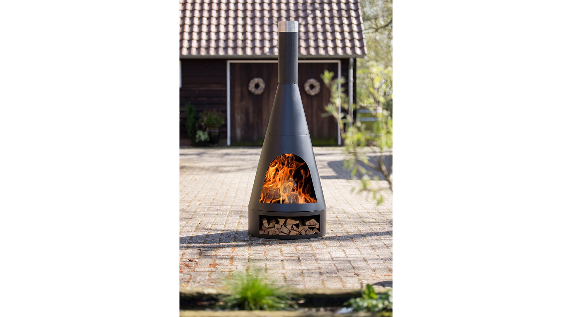Redfire Kingston Vuurhaard Middelgroot Zwart H120 x D44 Cm