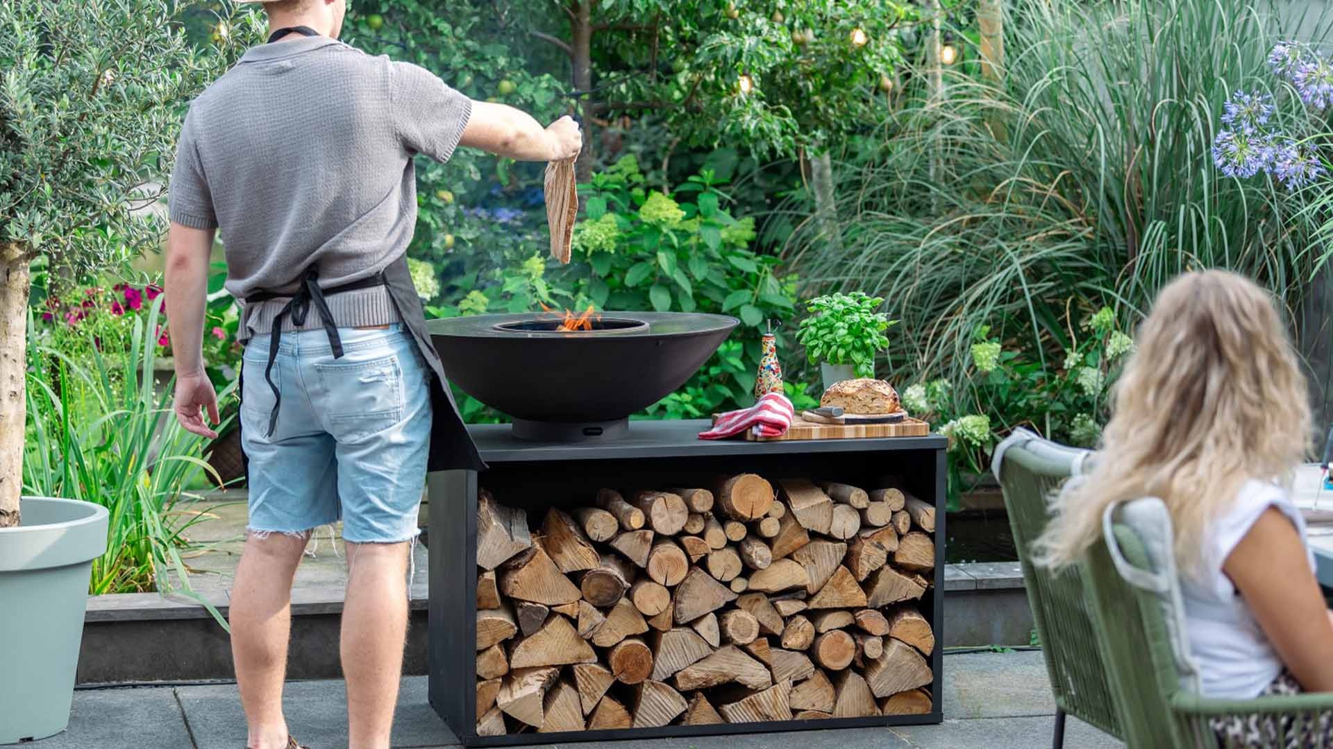 Redfire ONYX BBQ-Tafel 80 cm Zwart 125 x 80 x 95 cm