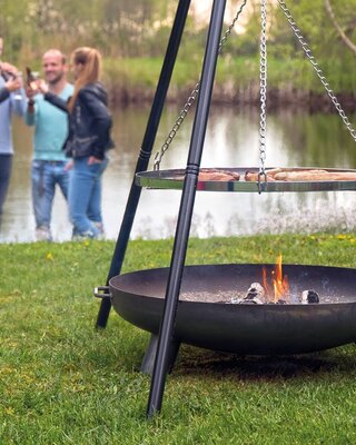Redfire Barbecue-driepoot Zwart/Zilver H168 x B115 Cm
