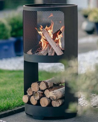 Redfire Buffalo Vuurkorf Zwart H90 x D44 Cm